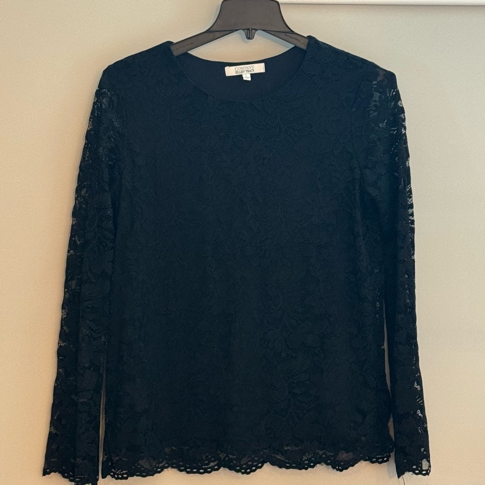 Elegant Black Lace Top (never worn)
